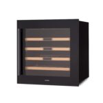 Klarstein Einbau-Weinkühlschrank, 1 Zonen Getränkekühlschrank Klein, Kleiner Weinschrank 51L, Wein-Kühlschrank Klein mit Glastür, Indoor/Outdoor Flaschenkühlschrank, Wine Fridge 24 Flaschen