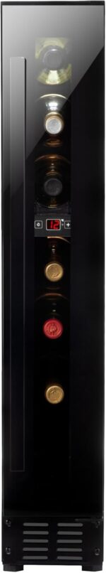 Amica Weintemperierschrank freistehend 7‑Flaschen‑Kapazität Kompressortechnik VinoOptima System UV‑Schutz Rauchglastür 5–20°C – weinkuehlschrank freistehend(unterbaufähig) Schwarz