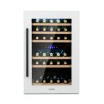 Klarstein Einbau-Weinkühlschrank, 1 Zonen Getränkekühlschrank Klein, Kleiner Weinschrank 51L, Wein-Kühlschrank Klein mit Glastür, Indoor/Outdoor Flaschenkühlschrank, Wine Fridge 24 Flaschen