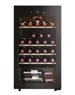 Haier Weinkühlschrank klein 50 SERIE 7 HWS42GDAU1 I 42 Flaschen Weinklimaschrank I Neue Technologie für perfekte Lagerung I Weinkühlschrank 2 Zonen, UV-Glastür & Holzregale I Wi-Fi I Wine fridge