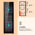 Klarstein freistehender Weinkühlschrank für 27 Fl. - Getränkekühlschrank mit 2 Kühlzonen & energieeffizientem Kompressor - ideal für Weinliebhaber, hält deine Weine kühl & frisch