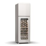 Klarstein Freistehender Weinkühlschrank 1 Zone, Getränkekühlschrank Klein, Kleiner Weinschrank, Wein-Kühlschrank Klein mit Glastür, Indoor/Outdoor Flaschenkühlschrank, Wine Fridge, 15 Flaschen
