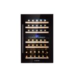 Klarstein Einbau-Weinkühlschrank, 1 Zonen Getränkekühlschrank Klein, Kleiner Weinschrank 51L, Wein-Kühlschrank Klein mit Glastür, Indoor/Outdoor Flaschenkühlschrank, Wine Fridge 24 Flaschen