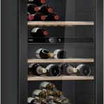 Bosch KWK36ABGA Serie 6 Weinkühlschrank, 186 x 60 cm, 199 Flaschen, Temperatur: 5-20 °C, zwei Temperaturzonen, 405 L, LED-Beleuchtung gleichmäßige Ausleuchtung, ausschaltbares Präsenterlicht