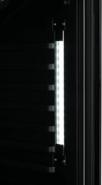 METRO Professional Getränkekühlschrank GSC4280B, Metall/Glas, 280 L, belüftete Kühlung, 210 W, mit Schloss, Schwarz