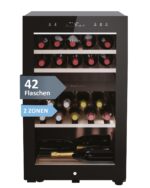 Haier Weinkühlschrank 50 SERIE 3 HWS34GGH1 I Weinklimaschrank für 34 Flaschen I Moderner Wine Fridge mit UV-Glastür & 5 Holzregalen I Wine Cooler mit Wi-Fi & Touch-Display I Vibrationsarme Lagerung