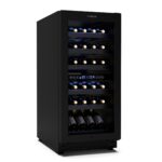 Klarstein Weinkühlschrank, 1 Zonen Getränkekühlschrank, Kleiner Einbau-Weinschrank Schmal, 20L Wein-Kühlschrank mit Glastür, Indoor/Outdoor Flaschenkühlschrank, Wine Fridge 5-22°C, 7 Flaschen