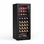 Klarstein freistehender Weinkühlschrank für 27 Fl. - Getränkekühlschrank mit 2 Kühlzonen & energieeffizientem Kompressor - ideal für Weinliebhaber, hält deine Weine kühl & frisch