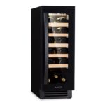 Klarstein Weinkühlschrank, 1 Zonen Getränkekühlschrank, Kleiner Einbau-Weinschrank Schmal, 20L Wein-Kühlschrank mit Glastür, Indoor/Outdoor Flaschenkühlschrank, Wine Fridge 5-22°C, 7 Flaschen