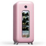 Klarstein Freistehender Weinkühlschrank 1 Zone, Getränkekühlschrank Klein, Kleiner Weinschrank, Wein-Kühlschrank Klein mit Glastür, Indoor/Outdoor Flaschenkühlschrank, Wine Fridge, 15 Flaschen