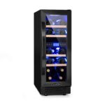 Klarstein Weinkühlschrank, 1 Zonen Getränkekühlschrank, Kleiner Einbau-Weinschrank Schmal, 20L Wein-Kühlschrank mit Glastür, Indoor/Outdoor Flaschenkühlschrank, Wine Fridge 5-22°C, 7 Flaschen
