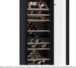 Bosch KWK36ABGA Serie 6 Weinkühlschrank, 186 x 60 cm, 199 Flaschen, Temperatur: 5-20 °C, zwei Temperaturzonen, 405 L, LED-Beleuchtung gleichmäßige Ausleuchtung, ausschaltbares Präsenterlicht