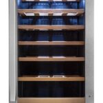 Klarstein Vivo Wine 26 Wine Cellar - Beverage cooler, 26 bottles, 88 L, LED, temperature control, Interchangeable hinge, Door on both sides, stainless steel, Silver