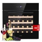 Klarstein Einbau-Weinkühlschrank, 1 Zonen Getränkekühlschrank Klein, Kleiner Weinschrank 51L, Wein-Kühlschrank Klein mit Glastür, Indoor/Outdoor Flaschenkühlschrank, Wine Fridge 24 Flaschen
