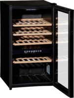 Wolkenstein WTS49DW | Stand Weinkühlschrank | Vinothek | 2 Temperaturzonen | Platz für 49 Flaschen | Touch Control Display | Schwarz | 86 x 48 cm