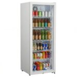 METRO Professional Getränkekühlschrank GSC4280B, Metall/Glas, 280 L, belüftete Kühlung, 210 W, mit Schloss, Schwarz