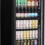 METRO Professional Getränkekühlschrank GSC4280B, Metall/Glas, 280 L, belüftete Kühlung, 210 W, mit Schloss, Schwarz