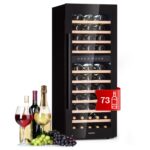 Klarstein Weinkühlschrank, 1 Zonen Getränkekühlschrank, Kleiner Einbau-Weinschrank Schmal, 20L Wein-Kühlschrank mit Glastür, Indoor/Outdoor Flaschenkühlschrank, Wine Fridge 5-22°C, 7 Flaschen