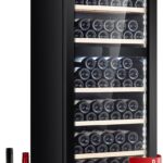 Kalamera Weinkühlschrank Upgrade, 84 Flaschen, 266 Liter, LED-Innenbeleuchtung Streifen, 2 Kühlzonen 5-10°C/10-18°C, KRC-266BFG