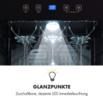 Klarstein Weinkühlschrank, Getränkekühlschrank Schmal, 1 Zone Kühlschrank mit Glastür, Getränkekühlschränke Freistehend, Weinkühlschrank Klein, Weinkühlschränke mit UV-Schutz, 4-18°C, 54 Flaschen