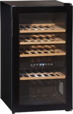 Wolkenstein WTS49DW | Stand Weinkühlschrank | Vinothek | 2 Temperaturzonen | Platz für 49 Flaschen | Touch Control Display | Schwarz | 86 x 48 cm