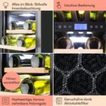 Klarstein Weinkühlschrank 2 Zonen, 53L Getränkekühlschrank, Kleiner Einbau-Weinschrank Schmal, Wein-Kühlschrank mit Glastür, Indoor/Outdoor Flaschenkühlschrank, Wine Fridge für 17 Flaschen, Schwarz